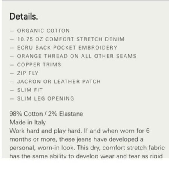 Nudie Jeans Co Men’s Size 30x34 Thin Finn Jeans Dark Wash Indigo Slim Fit Denim - Picture 12 of 12